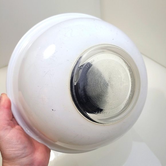 2 Vintage Pyrex 325 2.5L Mixing Bowls Clear Bottom Black & White - Picture 4 of 6